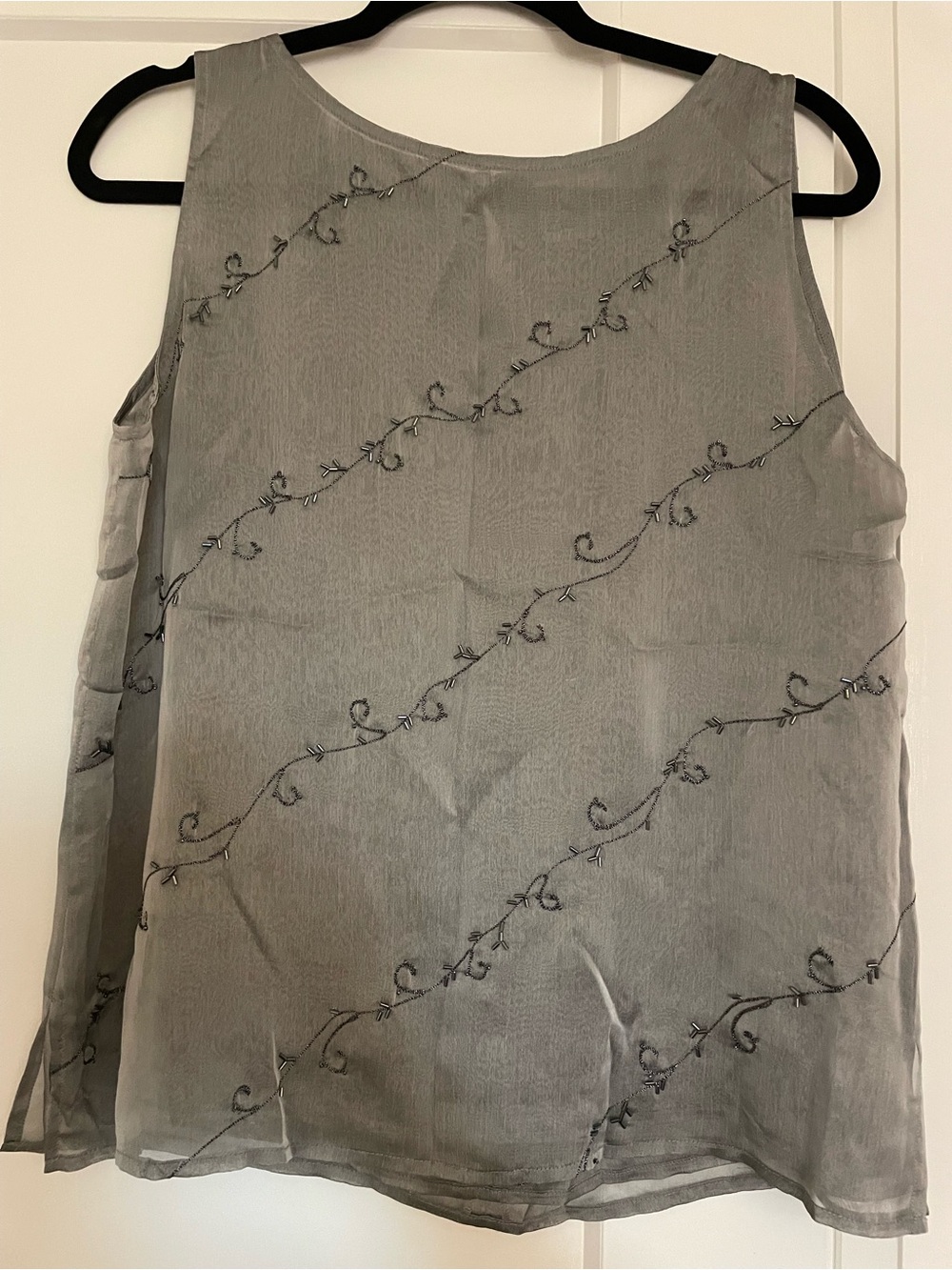 Light Gray Embroidered Women's Tunic - Picture 3 of 8